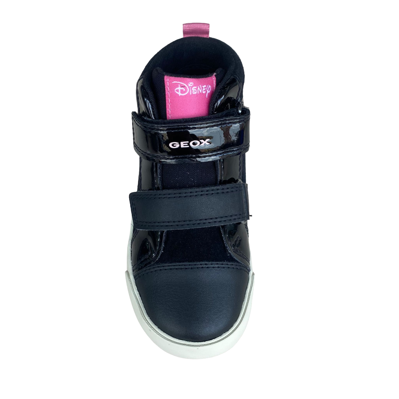 Geox scarpa sneakers con strappo da bambina Kilwi Minnie B46D5B 022HH C9289 nero-rosa