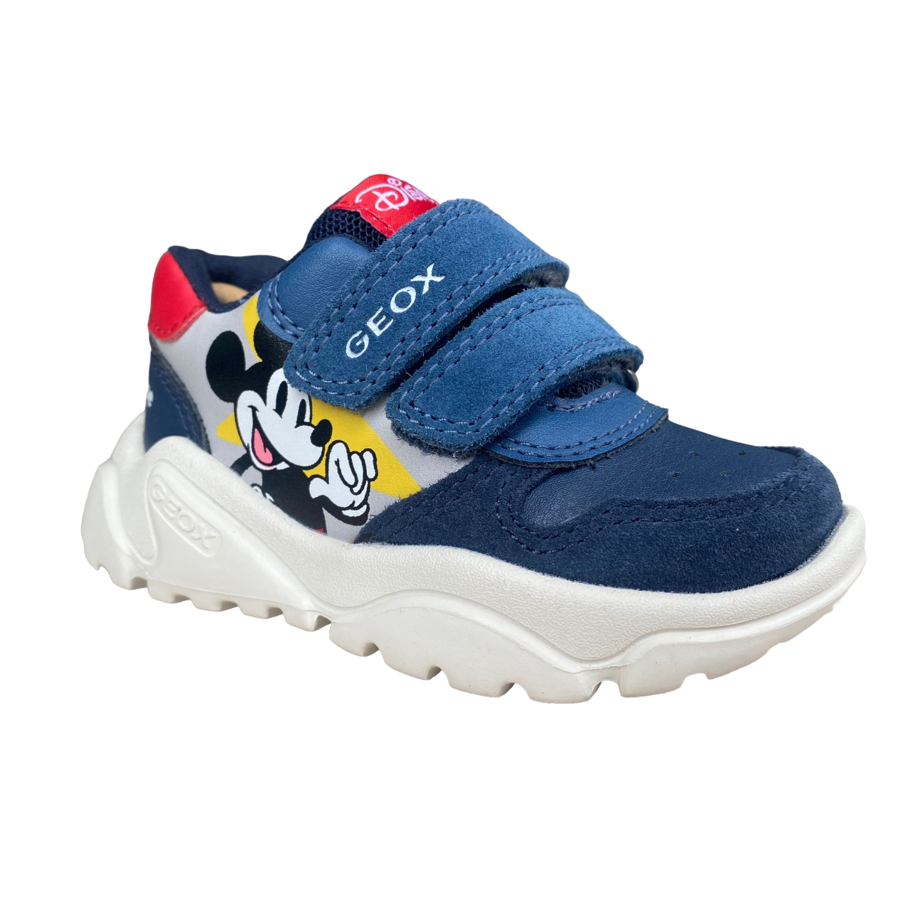 Geox scarpa sneakers da bambino Ciufciuf Mickey Mouse B465RA 05422 C0832 blu-grigio