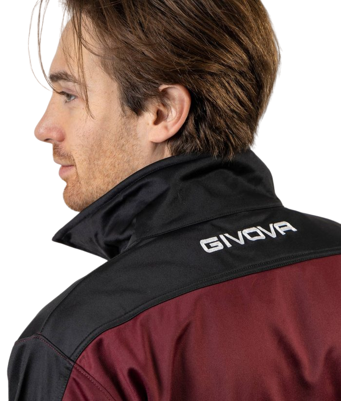 Givova Tuta sportiva da uomo in triacetato Roma TR036 0810 granata-nero