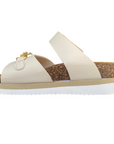 Goldstar ciabatta donna GS4888M beige vista laterale dettaglio fasce
