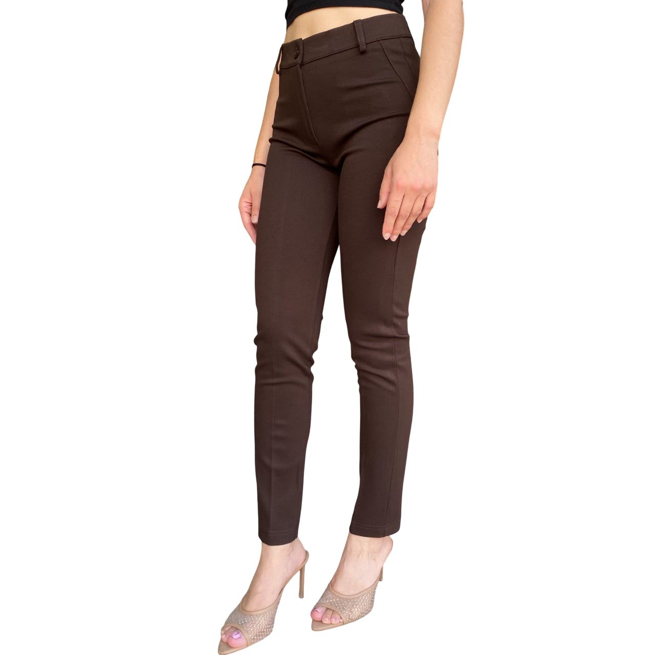 Griffai D5968: Pantalone Push-Up Donna Marte Nero - laterale