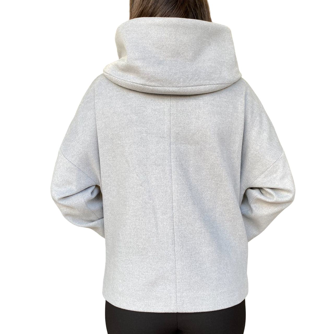 Griffai cappotto corto con cappuccio donna DGF606056 grigio - posteriore
