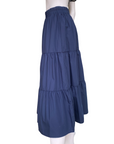 Griffai gonna a balze da donna in cotone DGP6690 blu_laterale