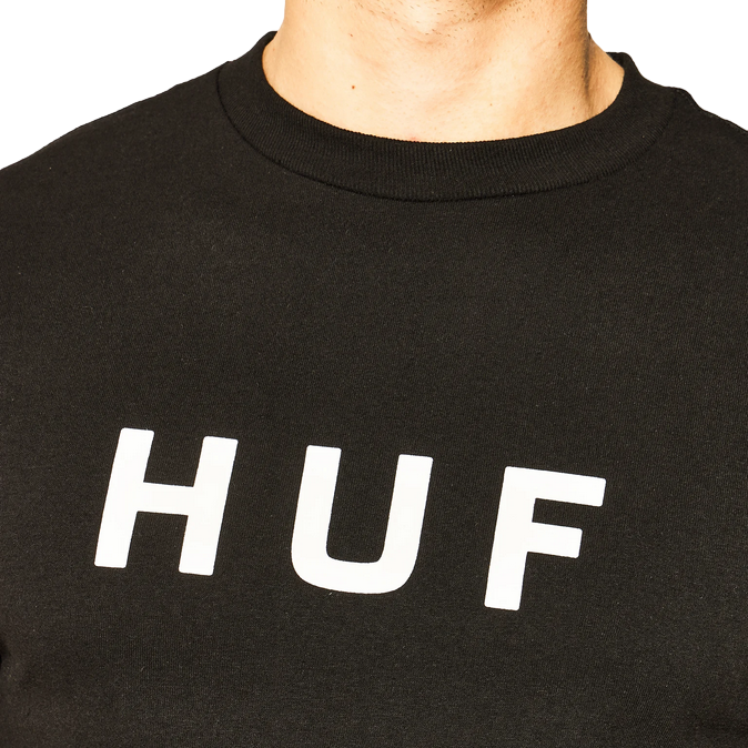 HUF maglietta manica corta da uomo OG LOGO TS00508 nero