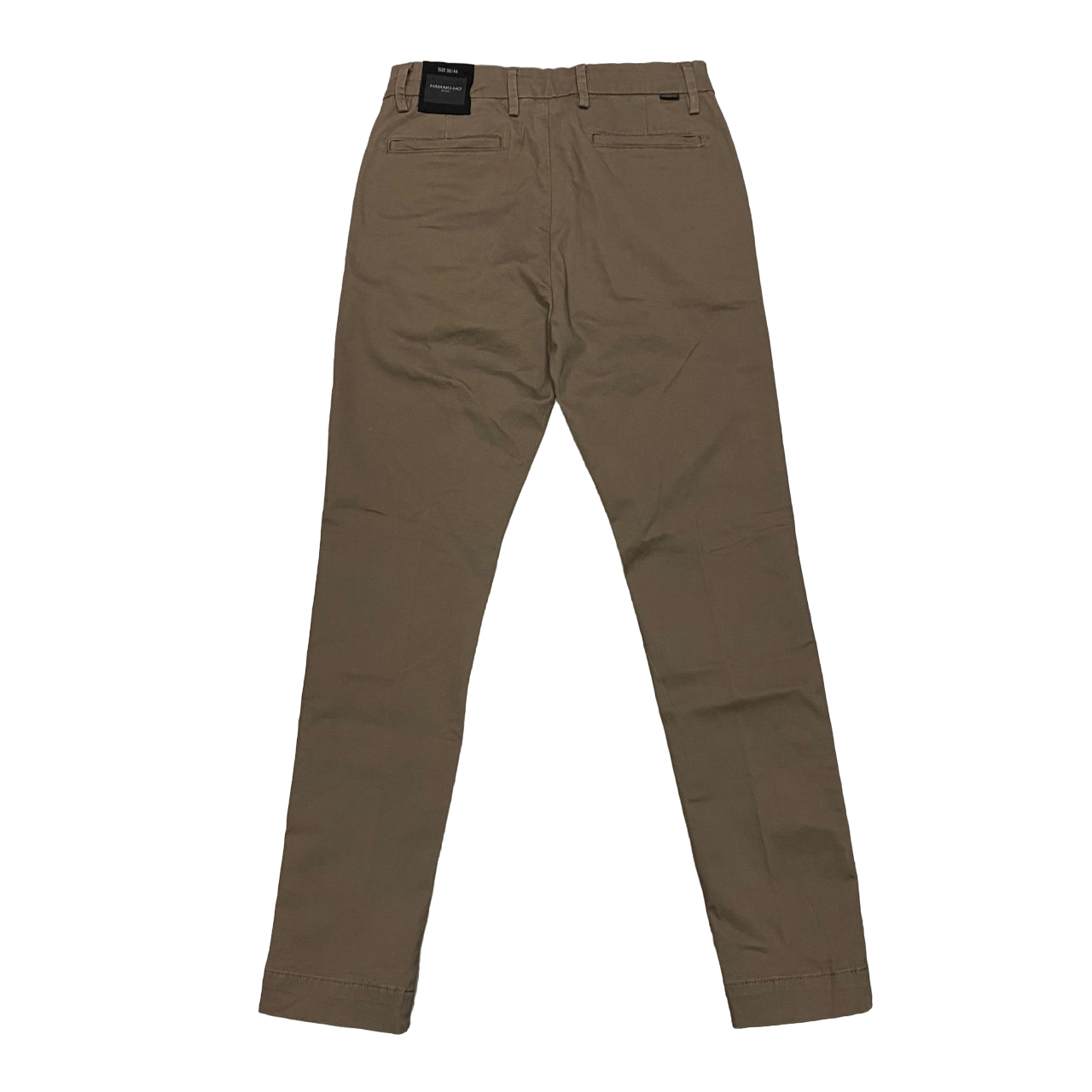 Hamaki-ho pantalone chinos da uomo slim fit in gabardina PSI1726H fango 3