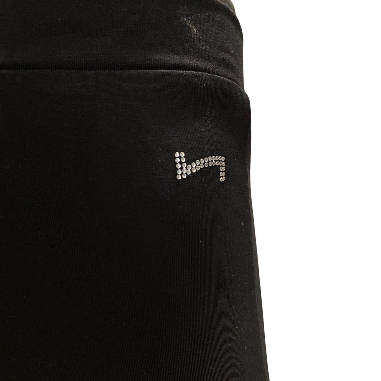 Hangar - Pantalone Sportivo Z848D Nero - Fuseaux a Zampa Donna - logo