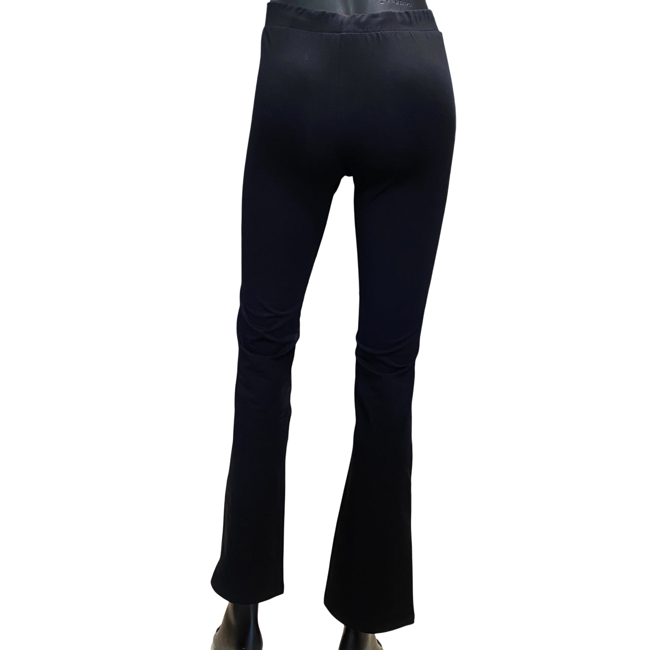 Hangar - Pantalone Sportivo Z848D Nero - Fuseaux a Zampa Donna - retro