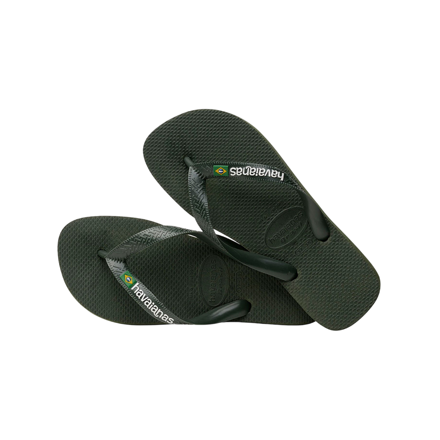 Havaianas flip flops Brasil Logo 4110850-5983 olive green-green