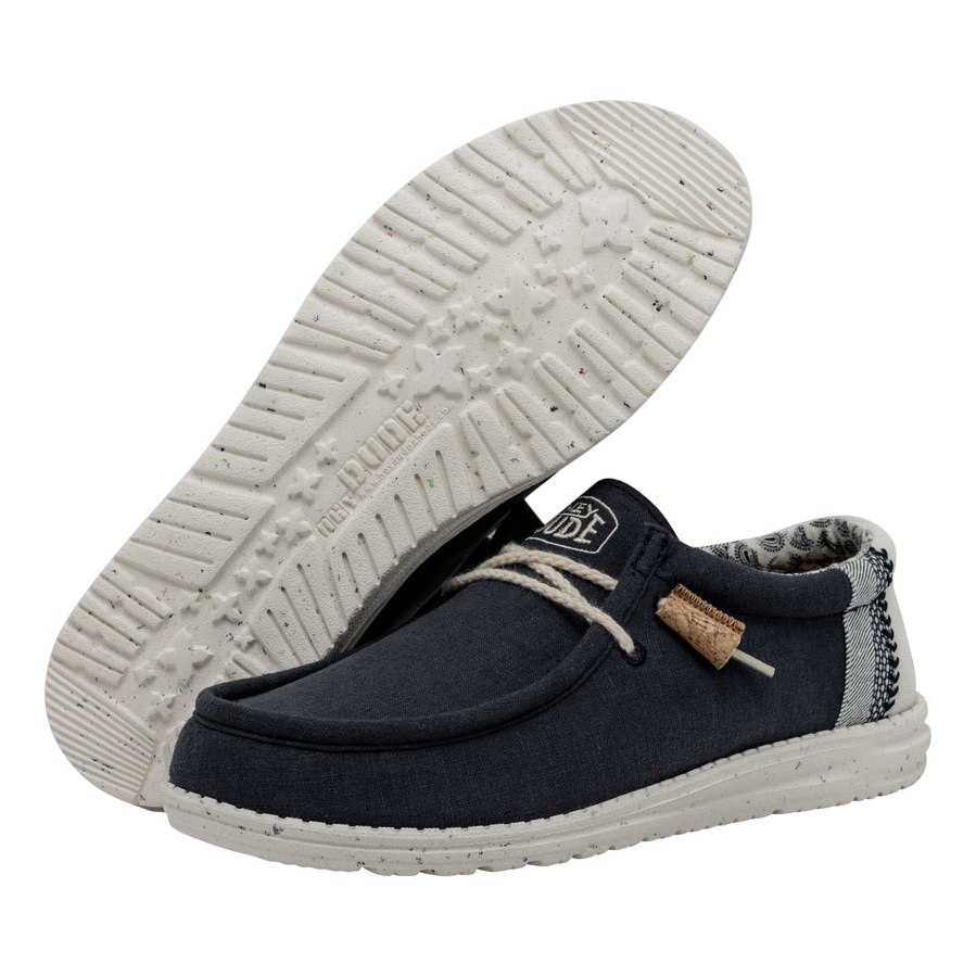 Hey Dude scarpa sneakers da uomo Wally Break Stitch 40015-410 blu 4