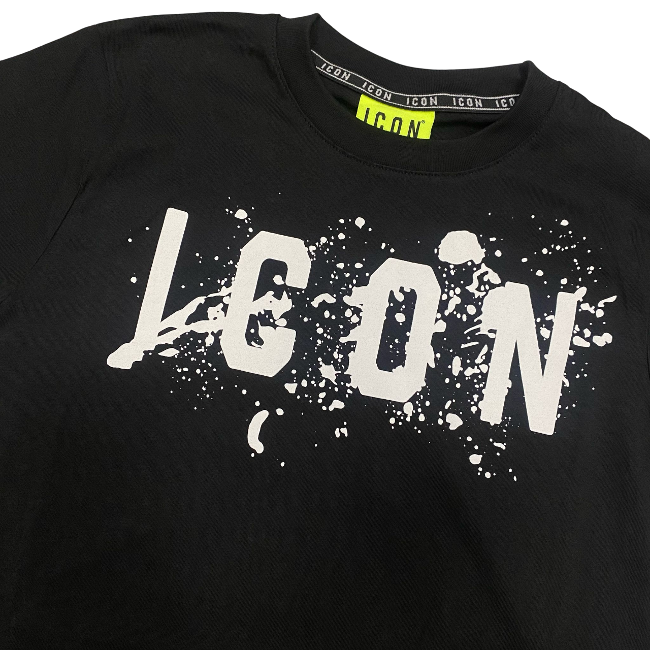 Icon maglietta con cappuccio junior con stampa schizzo IBKS00520 nero