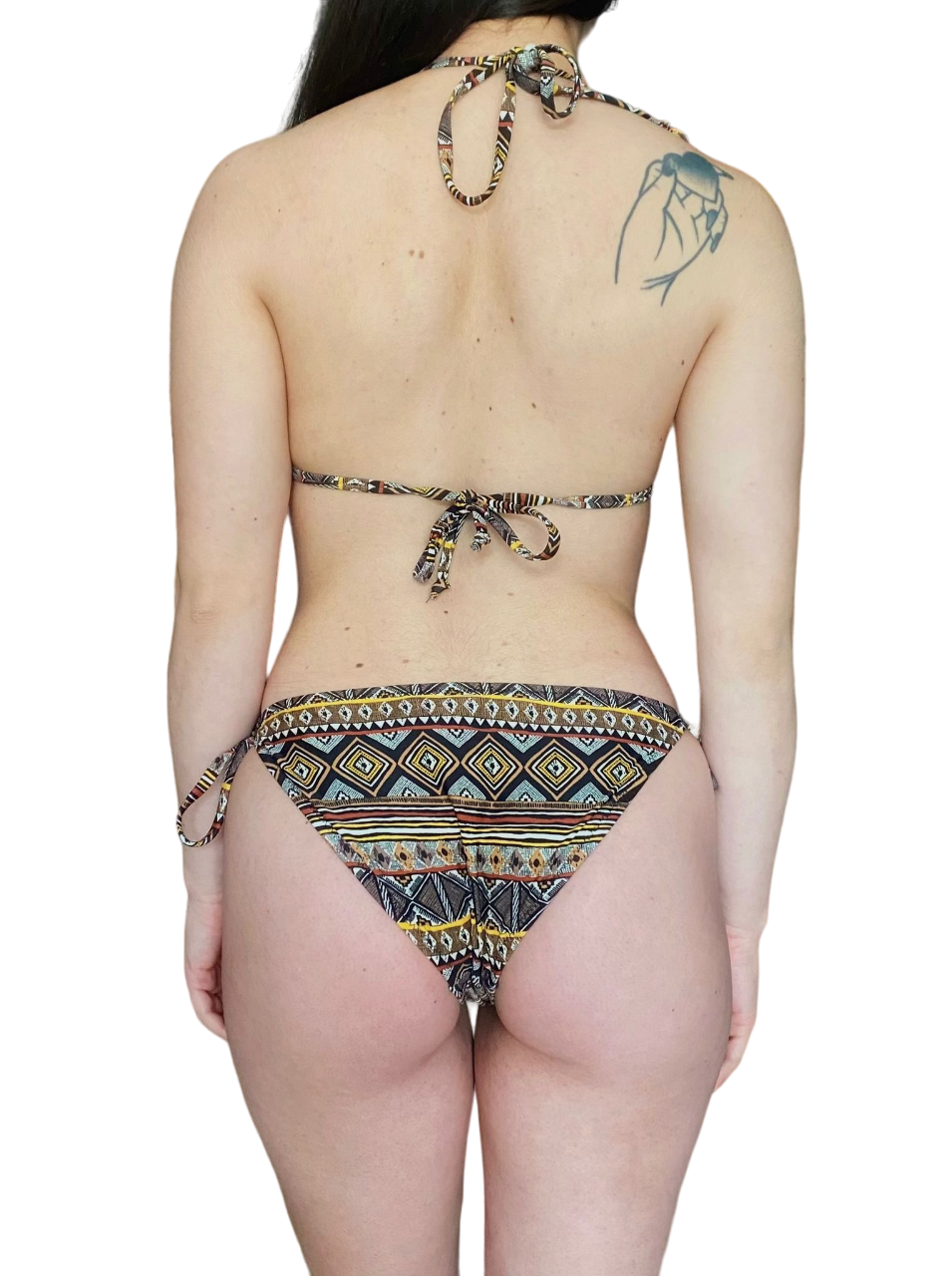 Women's astrolabe swimsuit 2 pieces M68Z 098 brown fantasy