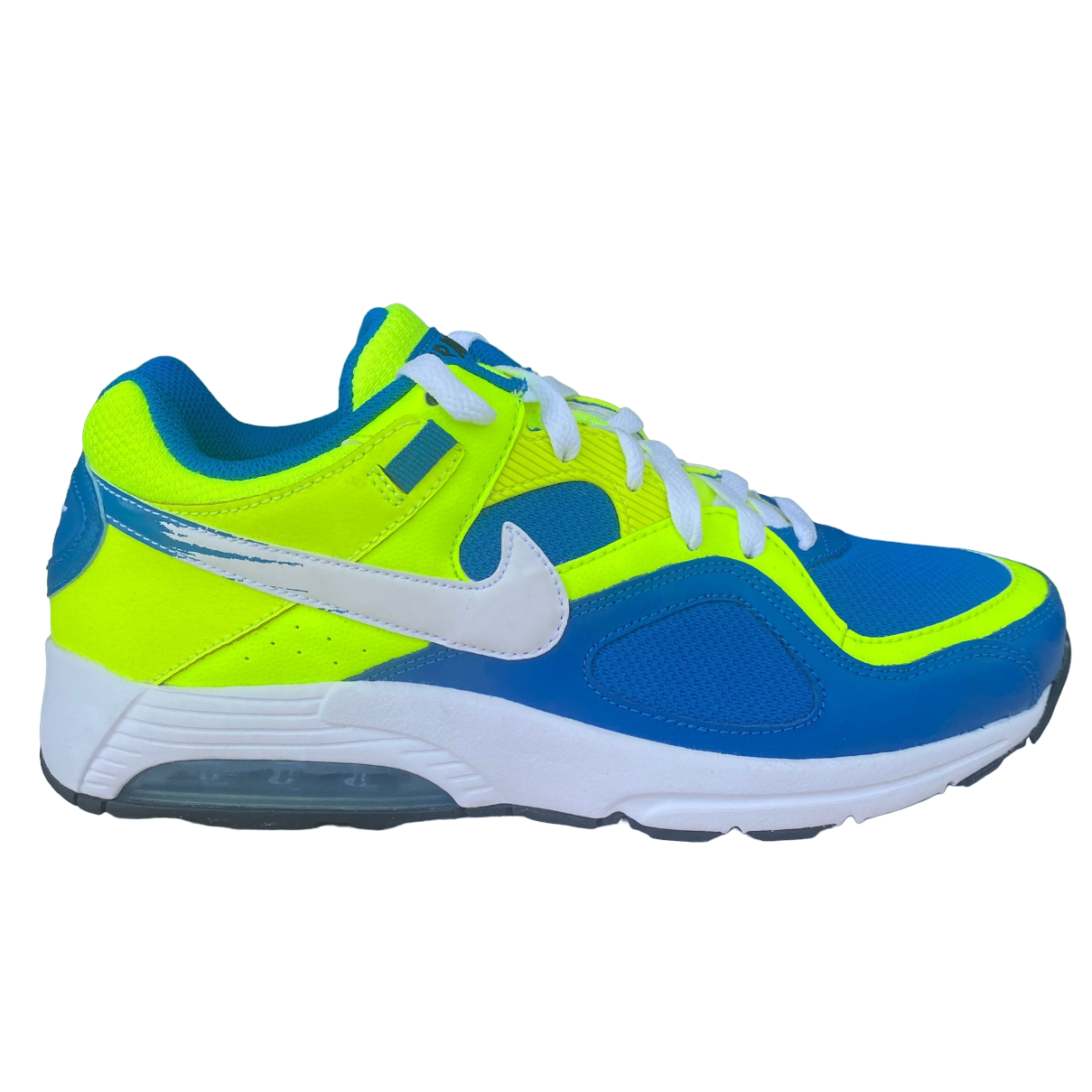 Nike men's sneakers Air Max Go Strong Essential 631718 700 fluorescent yellow-white-light blue