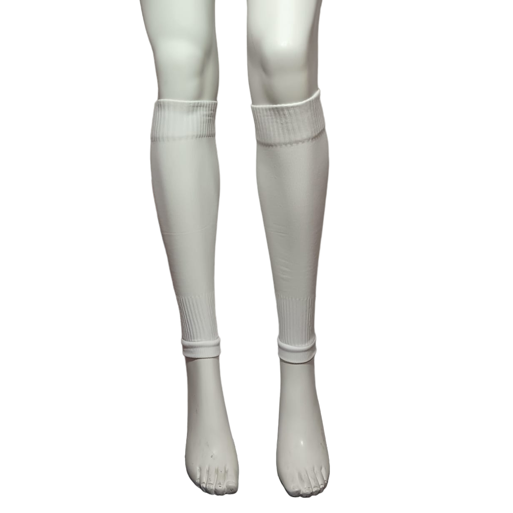 TRS calza tecnica da calcio + scaldamuscolo P644+P777 bianco