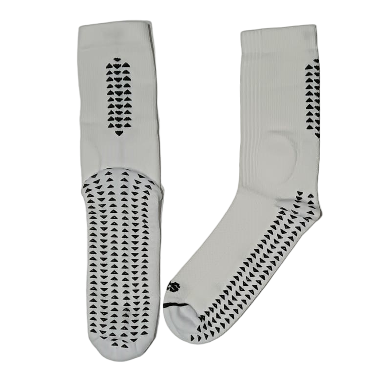 TRS calza tecnica da calcio + scaldamuscolo P644+P777 bianco