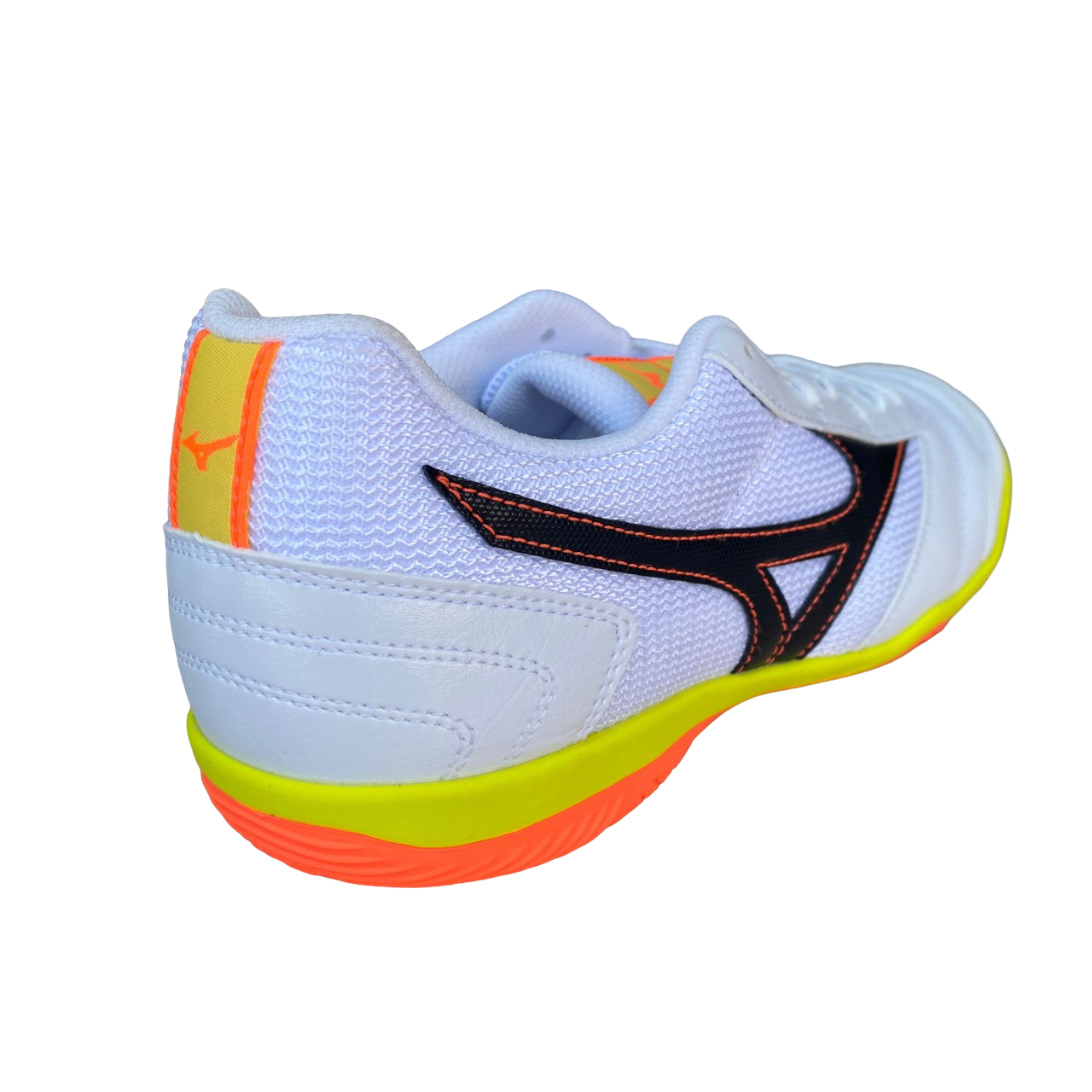 Mizuno scarpa da calcetto flessibile e traspirante Futsal MRL Sala Club Indoor bianco-giallo-arancio