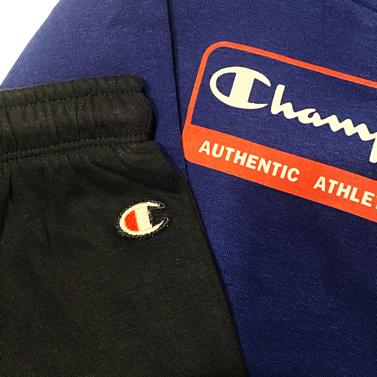 Champion tuta da infant con felpa girocollo American Classic 306533 BS559 blu chiaro-blu scuro