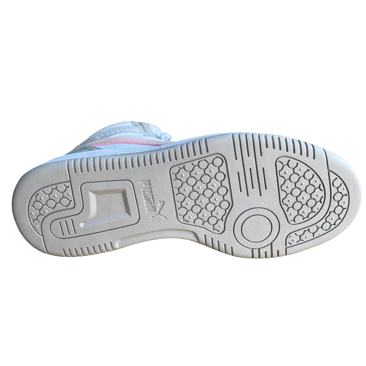 Puma Rebound v6 Mid girl's high sneaker shoe 393831 04 white-pink-grey