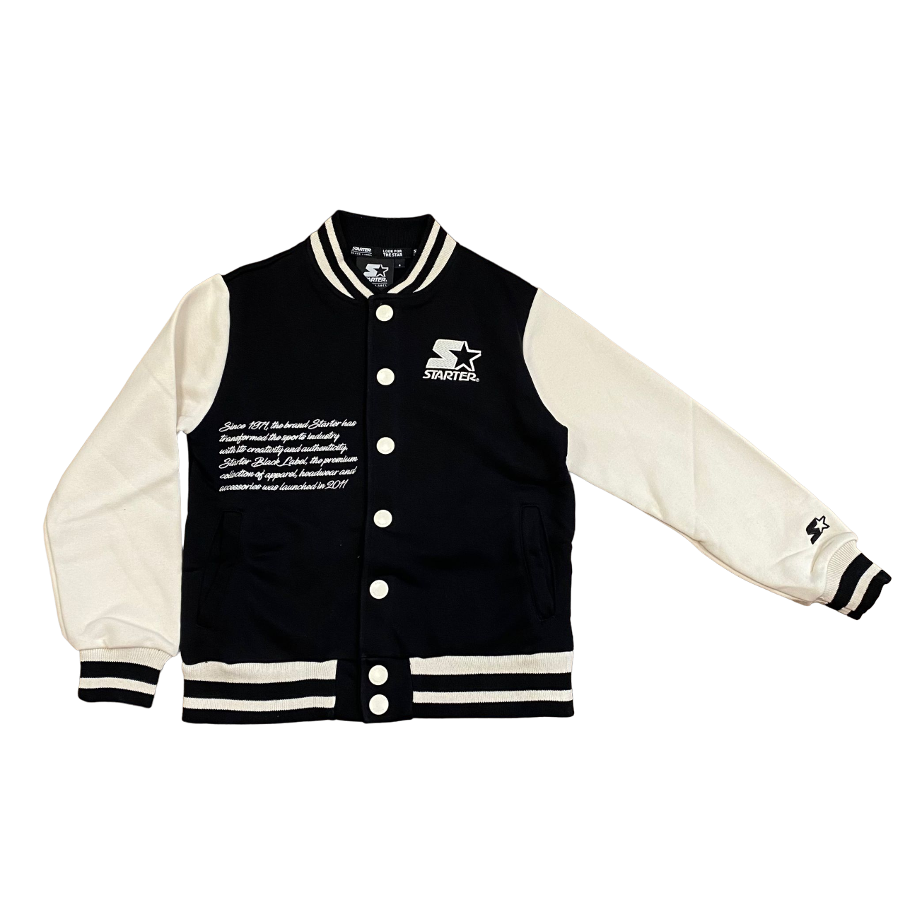 Starter giubbino bomber in felpa da ragazzi 1106 UB ST neroStarter giubbino bomber in felpa da ragazzi 1106 UB ST nero