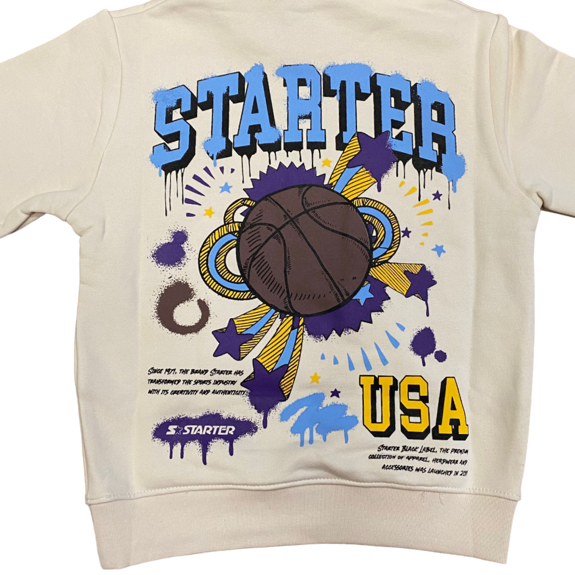 Starter Felpa con cappuccio da ragazzo 1117 UB ST crema