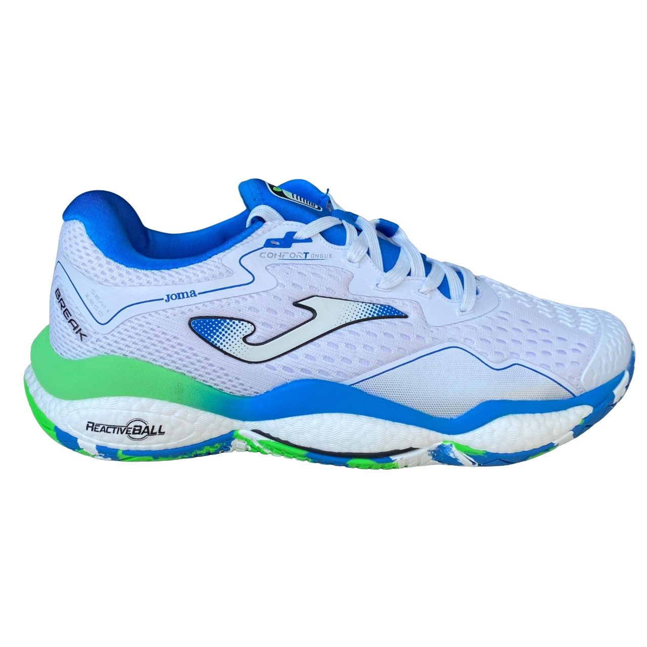 Joma scarpa da Tennis Padel da uomo Break Men 2302 bianco-azzurro