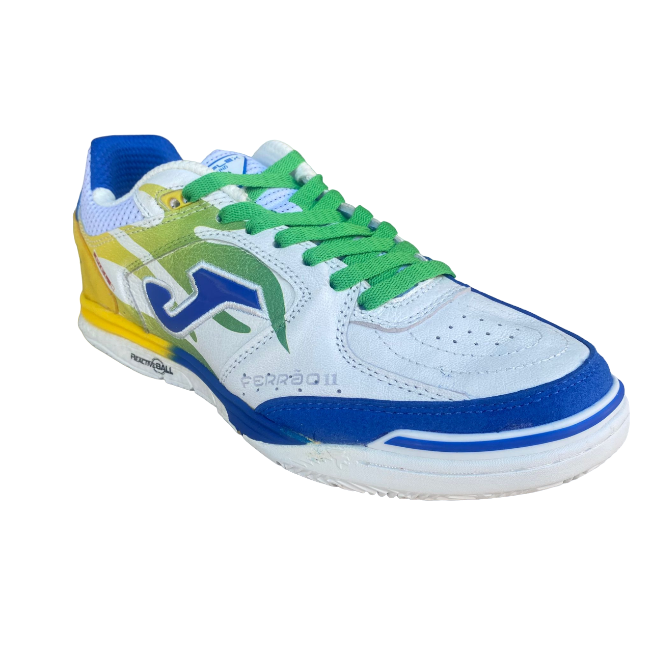 Joma men's indoor soccer shoe Top Flex Rebound Ferrao 11 TORW2385IN white-blue