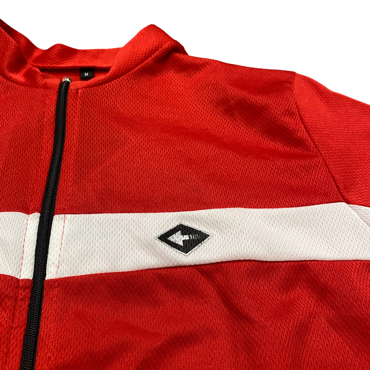 Astrolabio maglia da ciclista con mezza cerniera da uomo K14F rosso