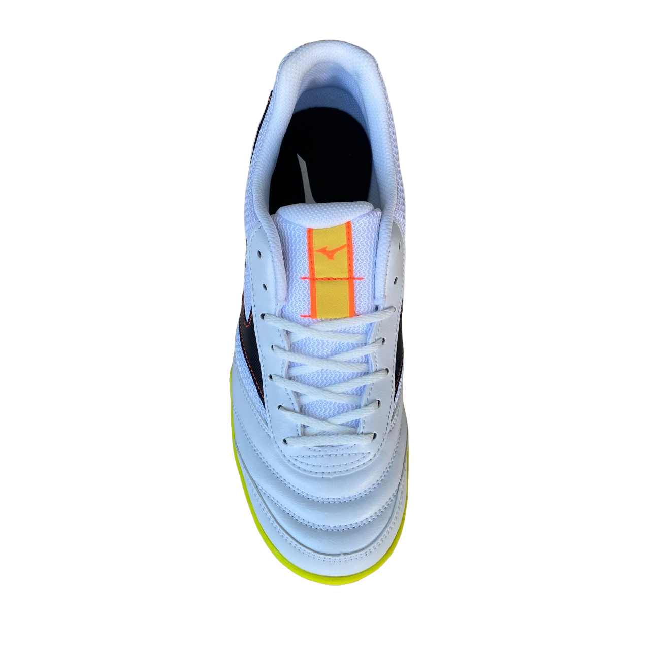 Mizuno scarpa da calcetto flessibile e traspirante Futsal MRL Sala Club Indoor bianco-giallo-arancio