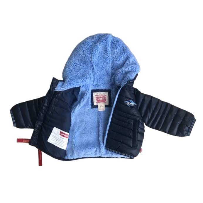 Levi's Kids Piumino con cappuccio da ragazzo foderato in sherpa 9EF434-C8D blu