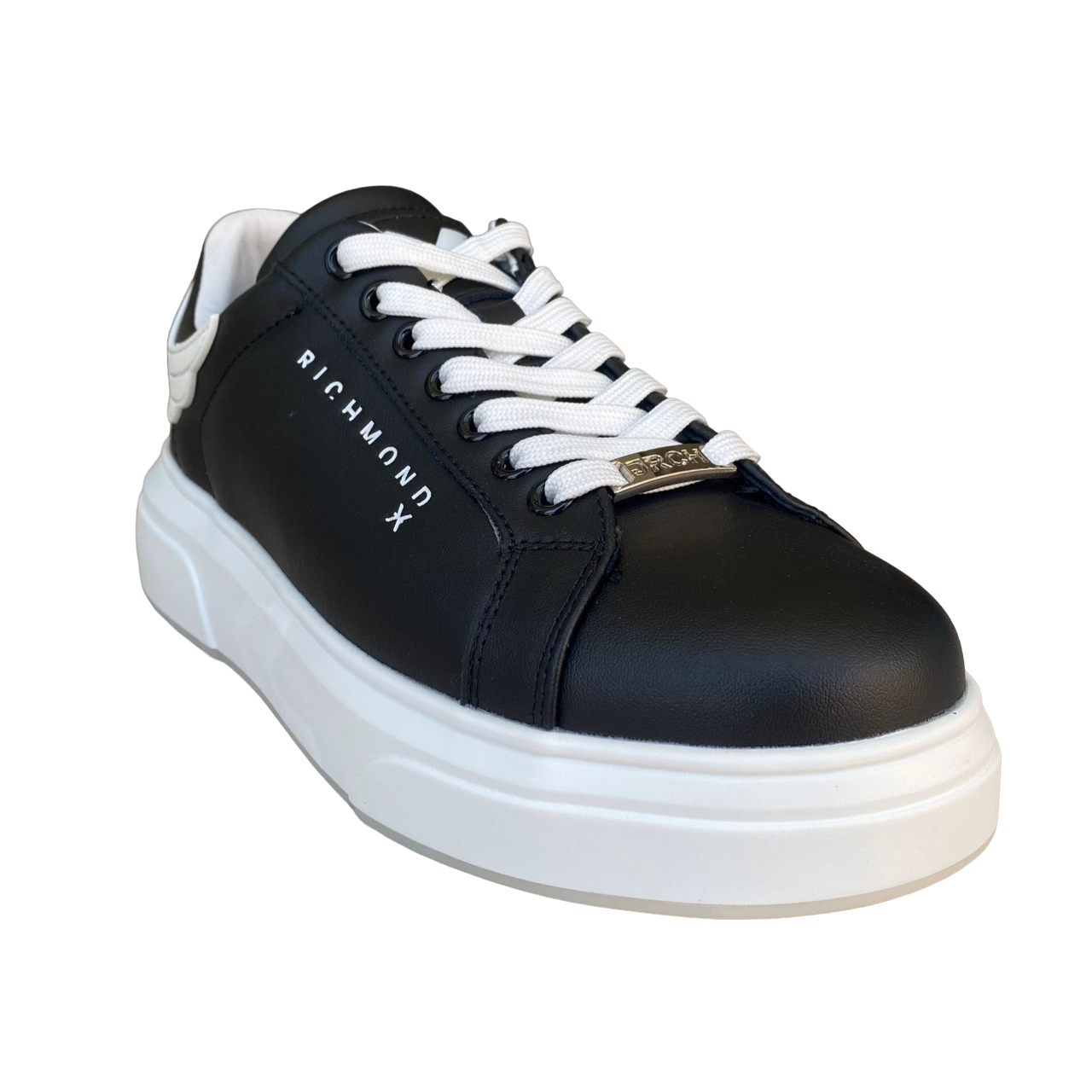 John Richmond men's leather sneakers shoe Action 20007/CP B black