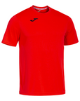Maglia sportiva Joma Combi uomo 100052.040 corallo fluorescente, tessuto traspirante con girocollo elasticizzato, ideale per calcio e allenamenti