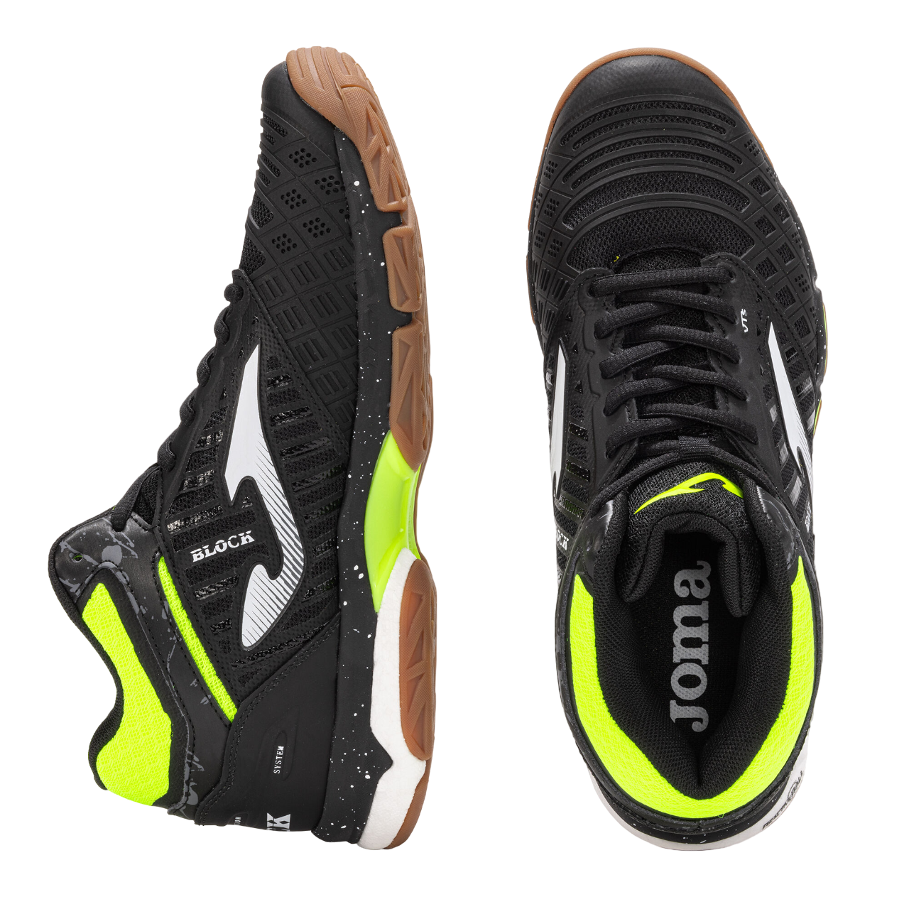 Joma scarpa da pallavolo da uomo Blok 2401 nero-giallo