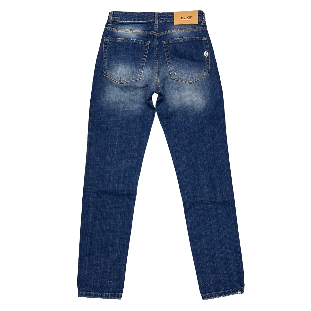 Klixs pantalone jeans da uomo slavato con rotture Mike 01154LU blu slavato