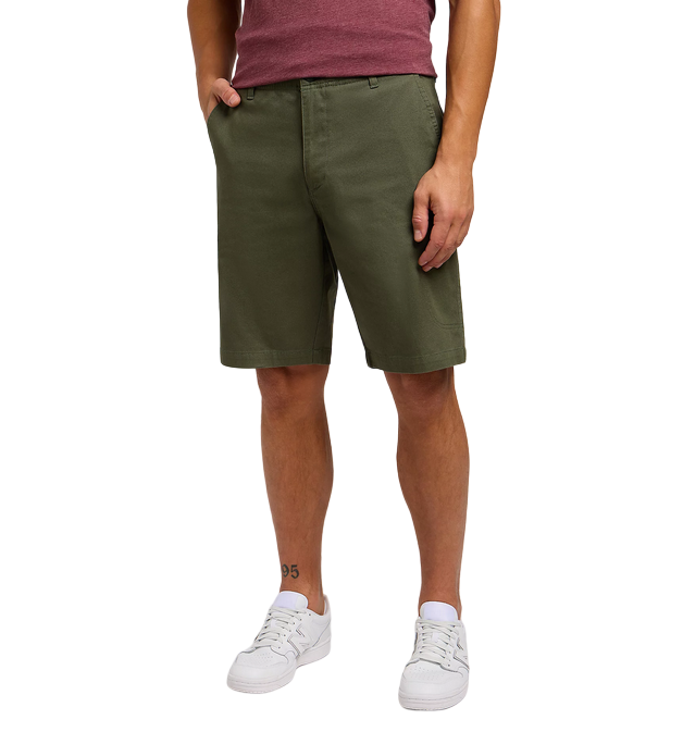 Lee Pantaloncino casual da uomo con tasche laterali 112349267 verde oliva