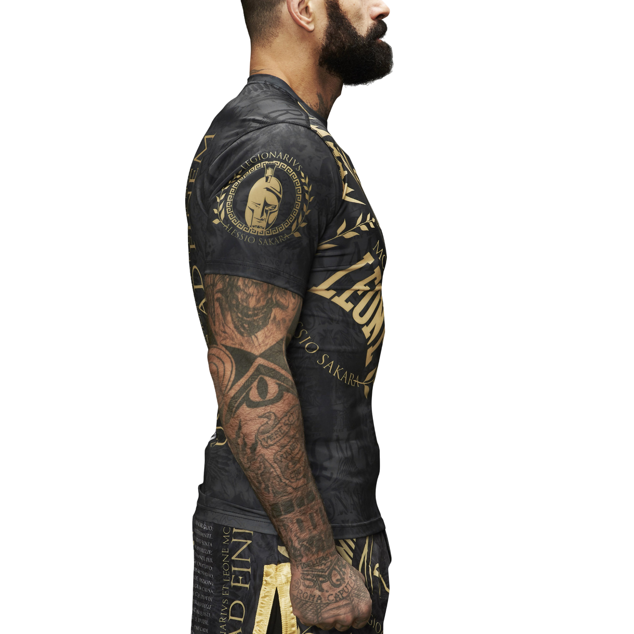Leone maglia manica corta MMA Rashguard Legionarivs AB925 nero