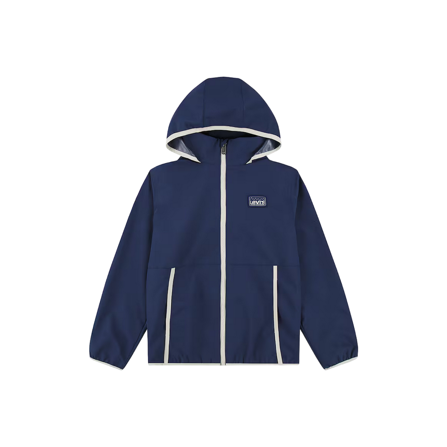 Levi's Kids Giacca a vento con cappuccio da bambino Stowaway 8EK396-BCF blu
