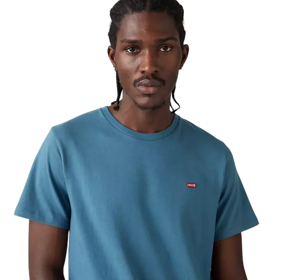 Levi's T-shirt manica corta da uomo Original Little Logo 566050279 avio