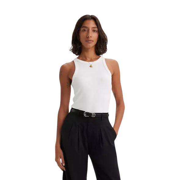 Levi's canotta da donna con scollo alto Dreamy A73260001 bianco