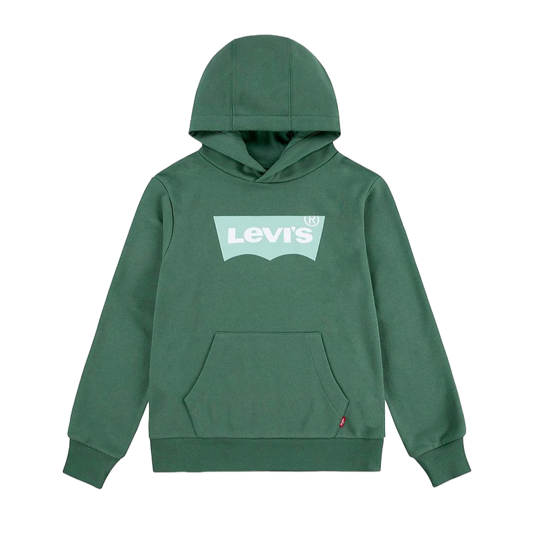 Levi's felpa con cappuccio da ragazzi con logo Batwing 9EE910-EFX verde foresta