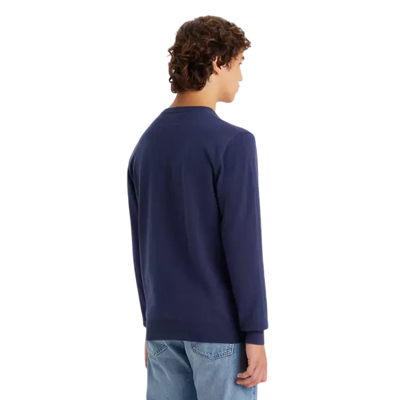 Levi's maglia girocollo da uomo Lightweight Housemark A72070002 blu