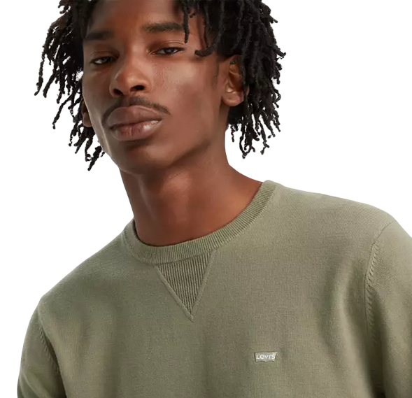 Levi's maglia girocollo da uomo Lightweight Housemark A72070004 oliva