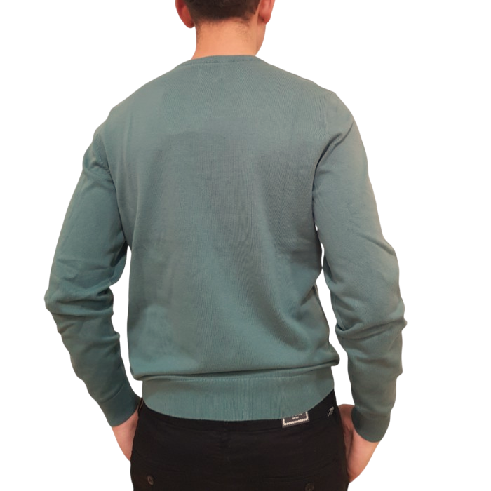 Levi's maglia girocollo da uomo Lightweight Housemark A72070021 verde acqua