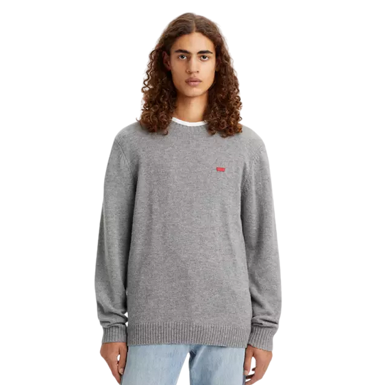 Levi's maglioncino girocollo da uomo Housemark A43200000 grigio