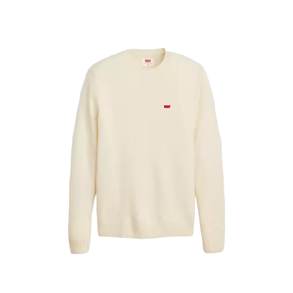 Levi's maglioncino girocollo da uomo Housemark A43200020 panna