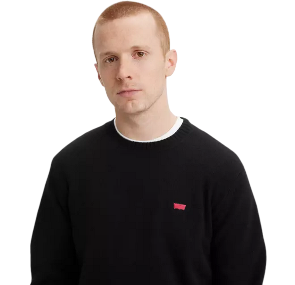 Levi's maglioncino girocollo da uomo manica lunga Housemark A4320-0005 nero