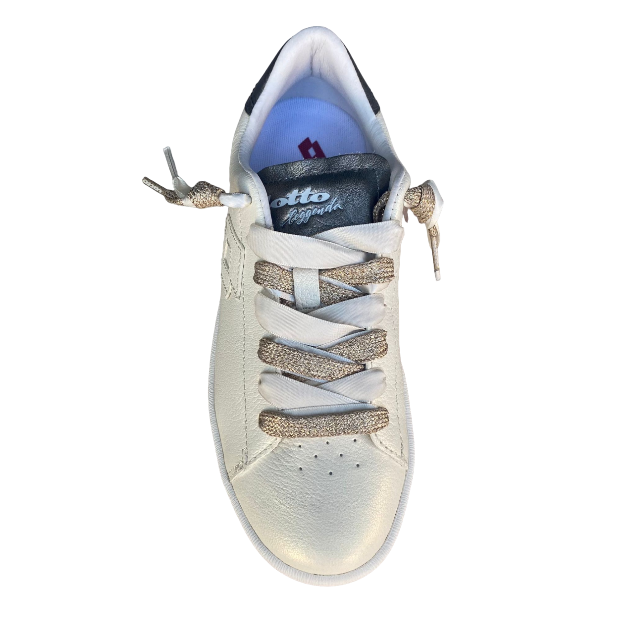 Sneakers Lotto Leggenda Autograph Pearl bianco antico da donna con dettagli in suede e logo in rilievo