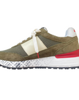 Lotto Leggenda scarpa sneakers da uomo Tokyo Ginza PRT 222656 DC0 oliva-nero-rosso