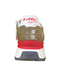 Lotto Leggenda scarpa sneakers da uomo Tokyo Ginza PRT 222656 DC0 oliva-nero-rosso