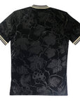 Vista Posteriore Maglia ufficiale Juventus Adidas Originals terza divisa nera con scollo a V e design ispirato ai vigneti piemontesi