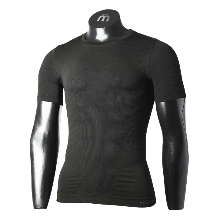 Mico maglia termica manica corta da uomo elasticizzata massima traspirazione IN01430-007 nero
