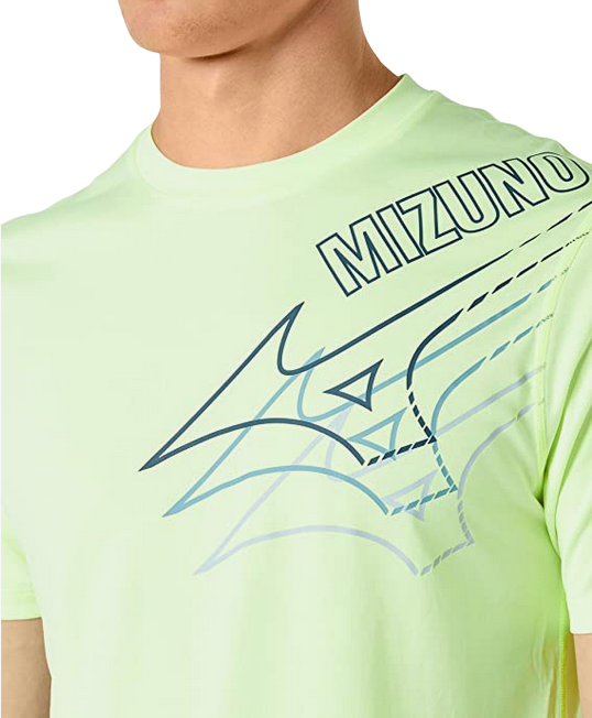 Mizuno men's short sleeve sports t-shirt Core J2GA2057 37 lemon green